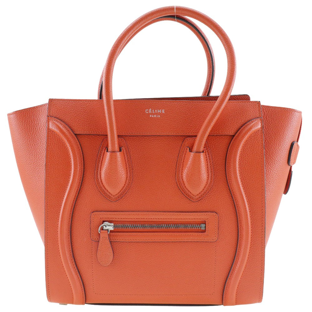 Céline Luggage Orange Leather Handbag (Pre-Owned)