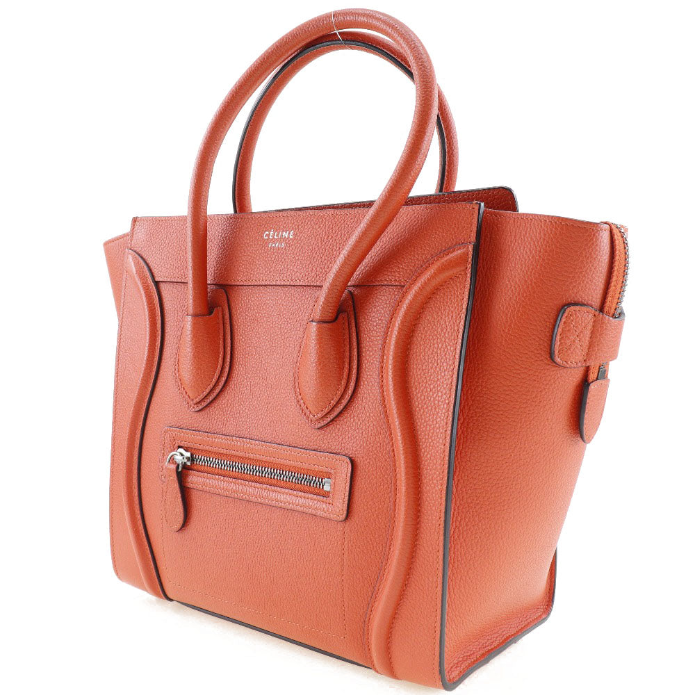 Céline Luggage Orange Leather Handbag (Pre-Owned)