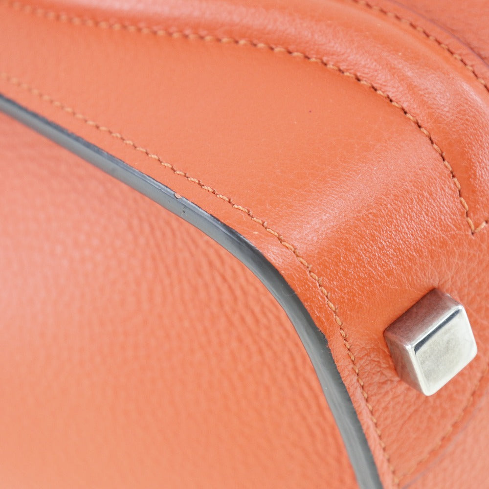 Céline Luggage Orange Leather Handbag (Pre-Owned)