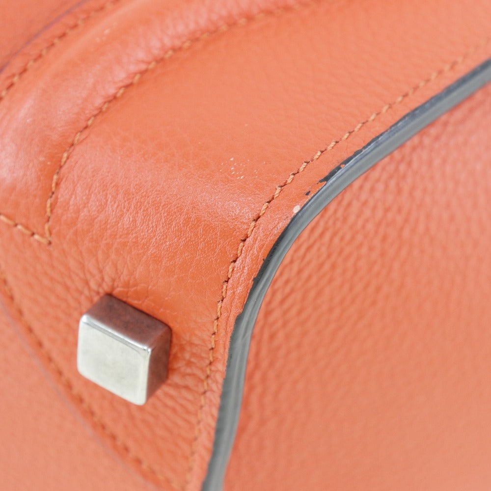 Céline Luggage Orange Leather Handbag (Pre-Owned)