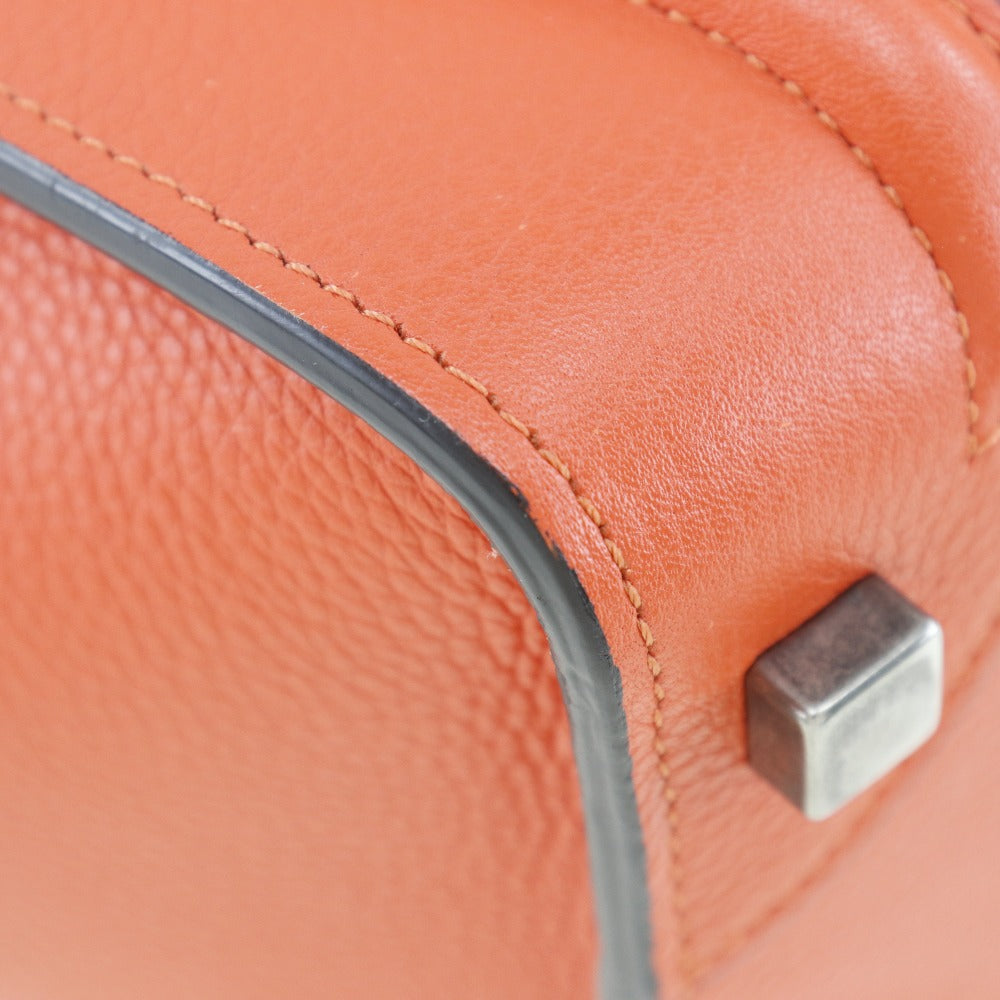 Céline Luggage Orange Leather Handbag (Pre-Owned)