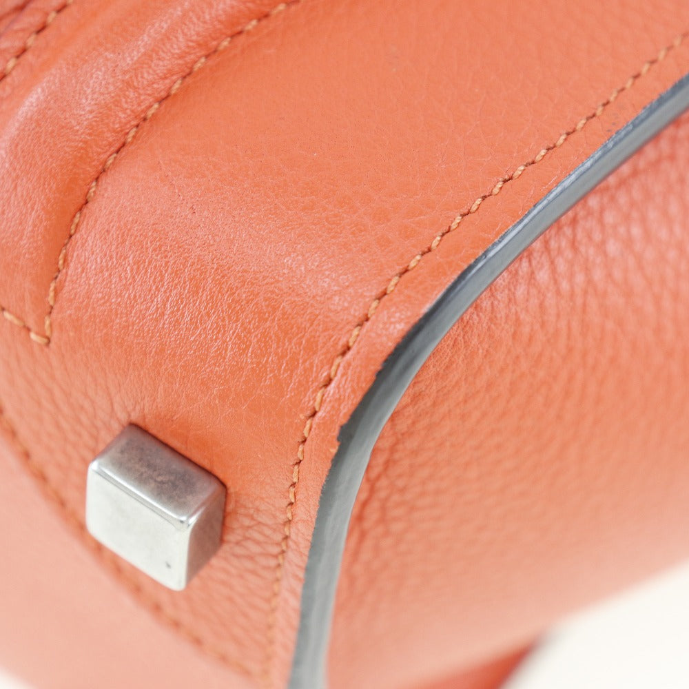 Céline Luggage Orange Leather Handbag (Pre-Owned)