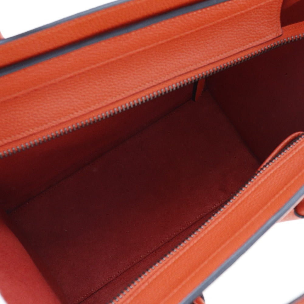 Céline Luggage Orange Leather Handbag (Pre-Owned)