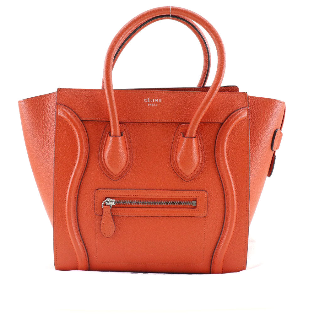Céline Luggage Orange Leather Handbag (Pre-Owned)