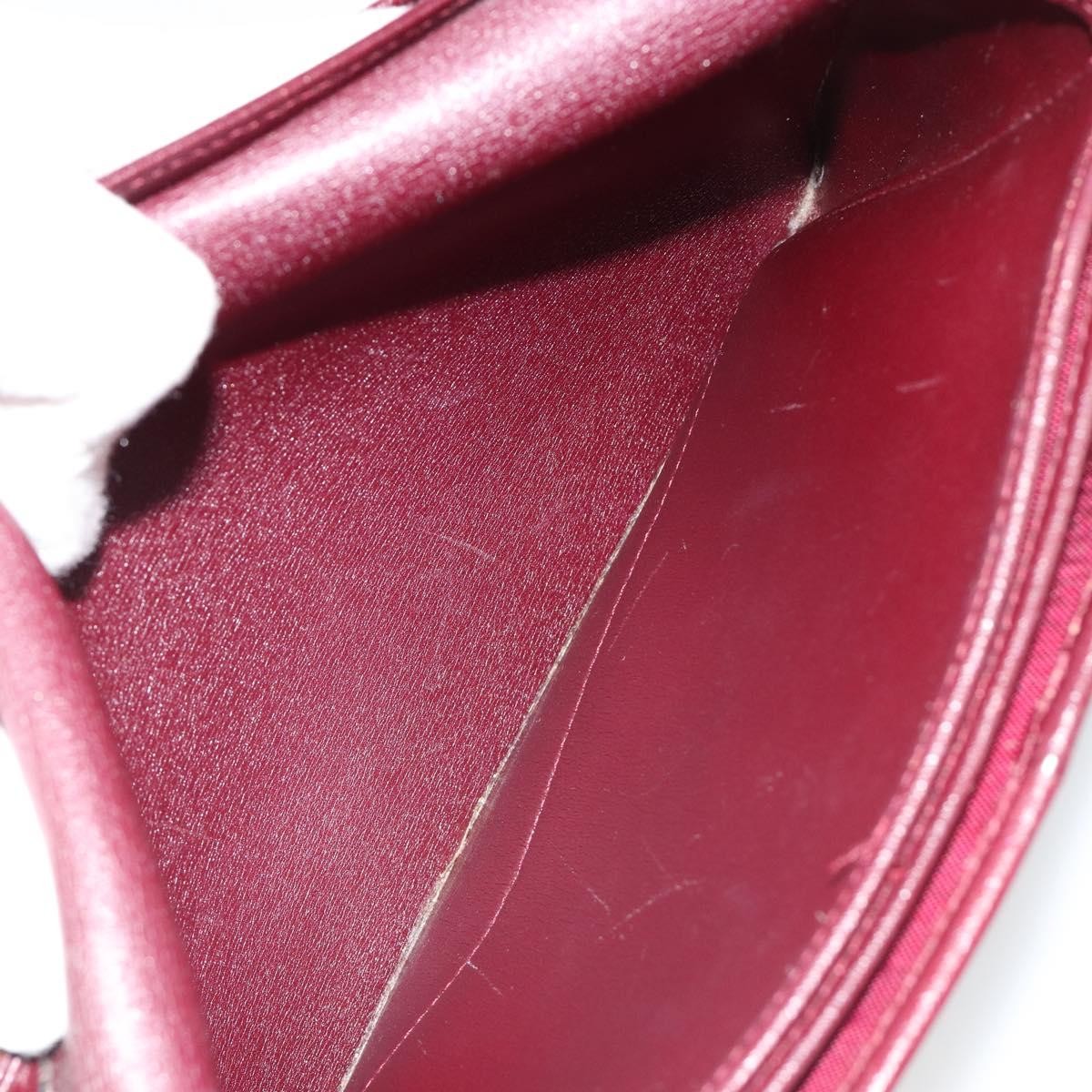 Christian Dior Shoulder Leather Burgundy Leather Shoulder Bag Bag (Pre-Owned)