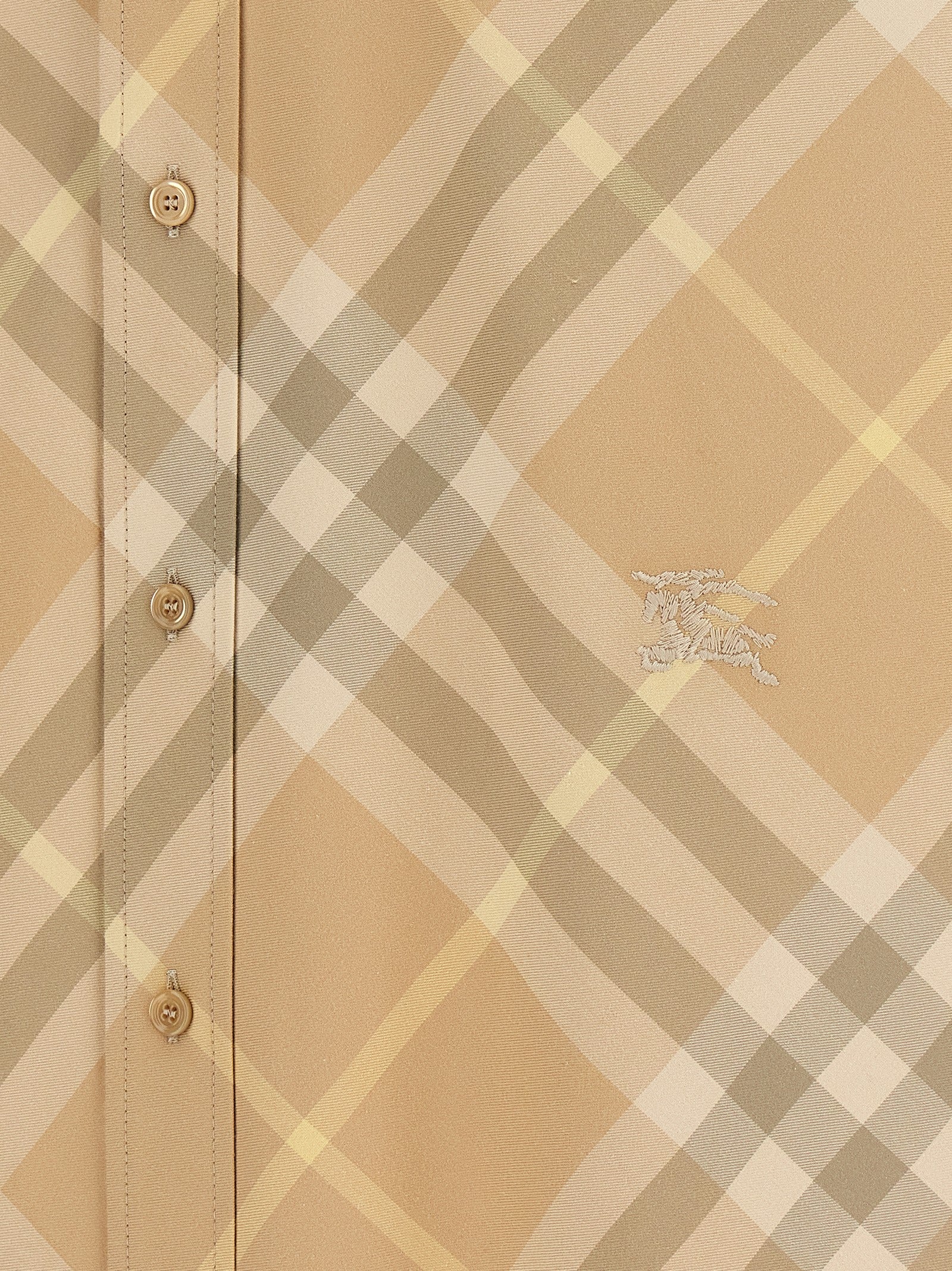 Burberry Men's Logo Embroidery Check Shirt