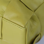 Bottega Veneta Cassette Yellow Leather Tote Bag (Pre-Owned)