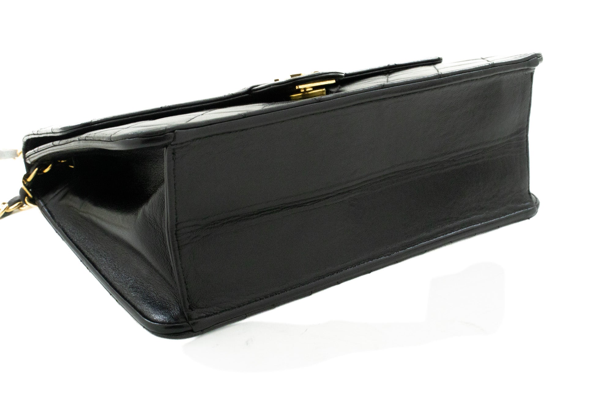 Chanel Wallet On Chain Black Leather Shoulder Bag (Pre-Owned)