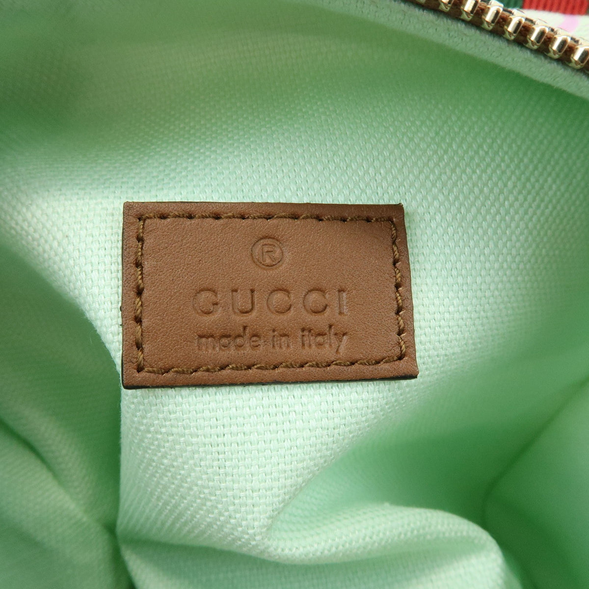 Gucci Web Boston Gg Canvas Green Canvas Handbag (Pre-Owned)