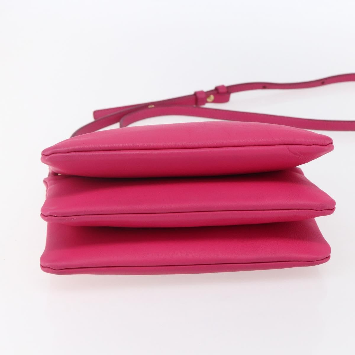 Celine Trio Leather Pink Leather Shoulder Bag Bag (Pre-Owned)