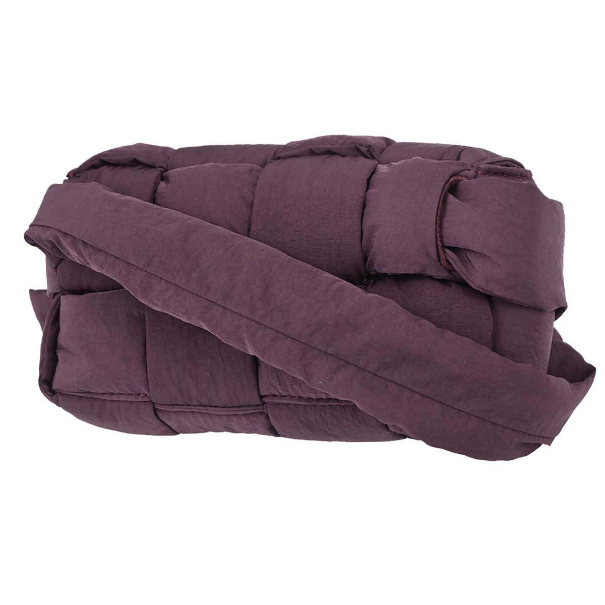 Bottega Veneta Padded Tech Cassette Intrecciato Nylon Purple Nylon Shoulder Bag Bag (Pre-Owned)