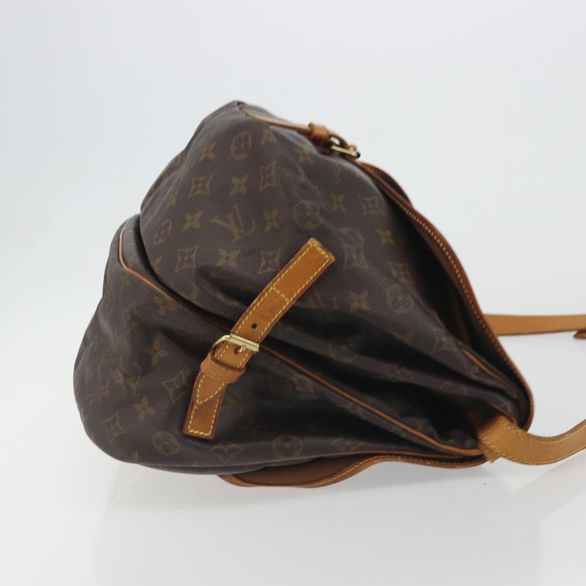 Louis Vuitton Saumur Monogram Brown Canvas Shoulder Bag Bag (Pre-Owned)
