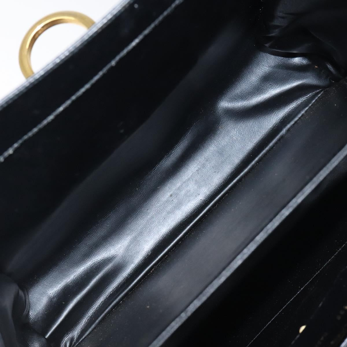 Salvatore Ferragamo Convertible Top Handle Leather Black Leather Handbag (Pre-Owned)