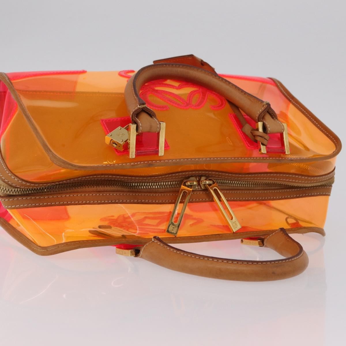 Loewe Amazona Pvc Orange Plastic_Glass Handbag (Pre-Owned)