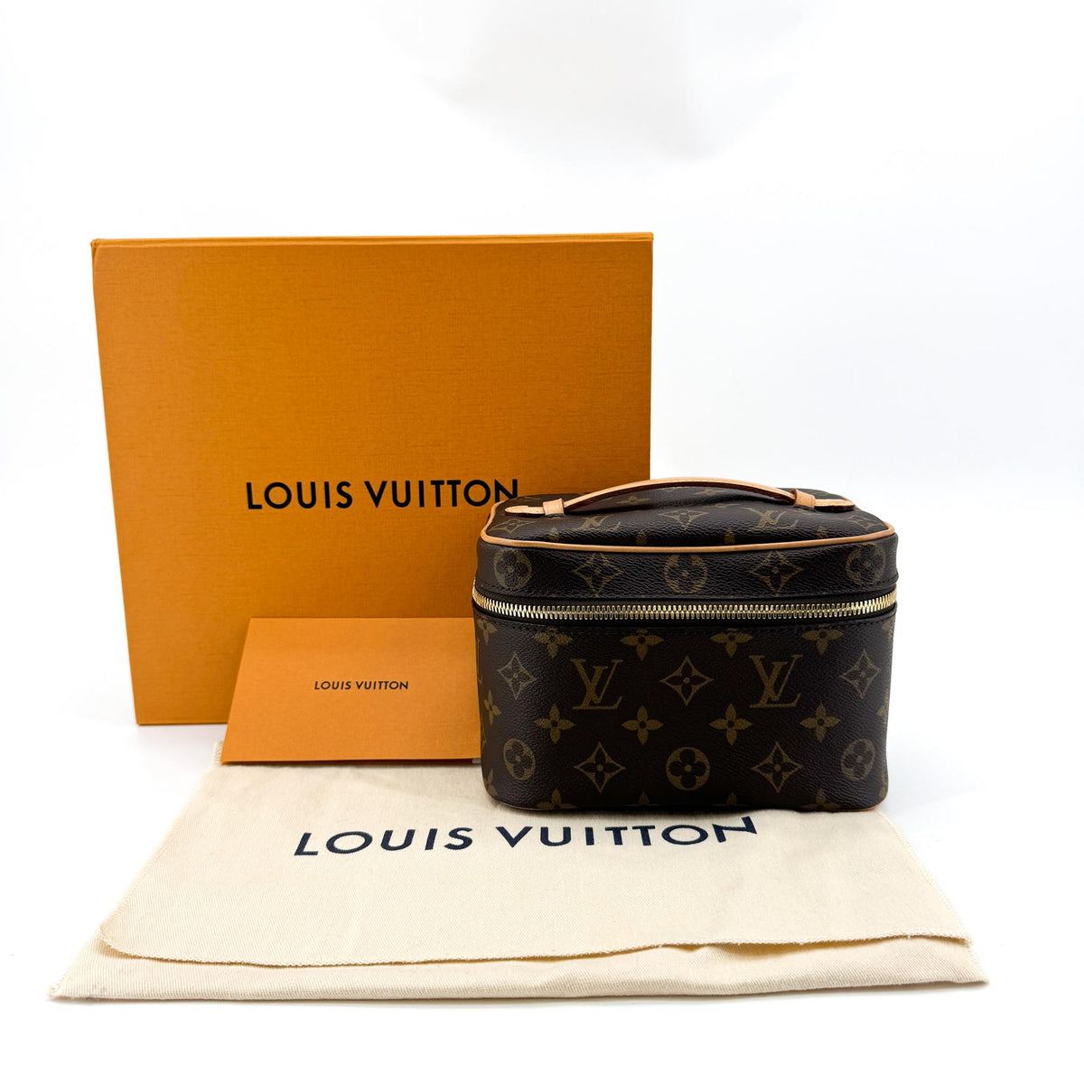 Louis Vuitton Nice Vanity Case Monogram Canvas Brown Canvas Handbag (Pre-Owned)