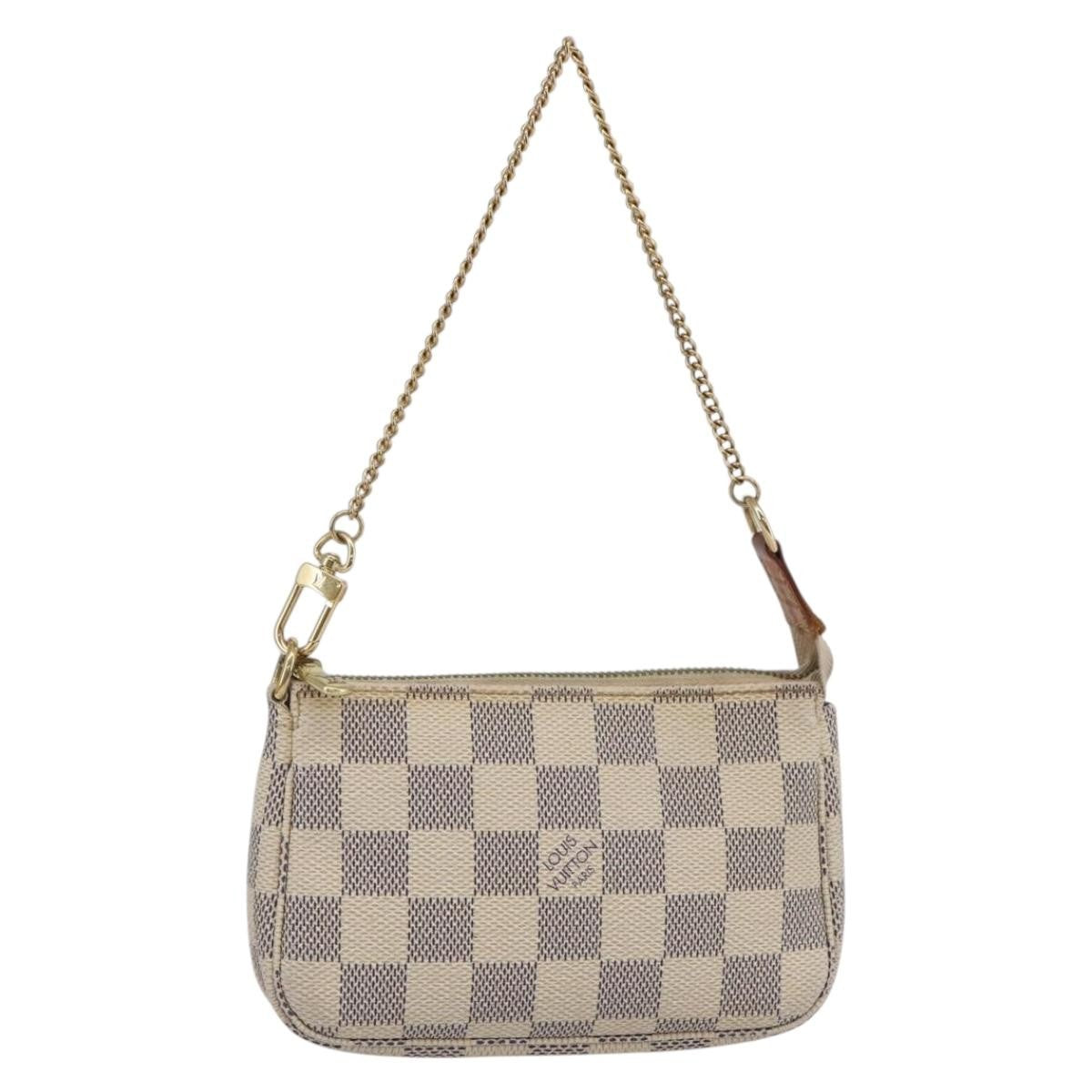 Louis Vuitton Mini Pochette Damier Beige Canvas Clutche & Pouche Bag (Pre-Owned)