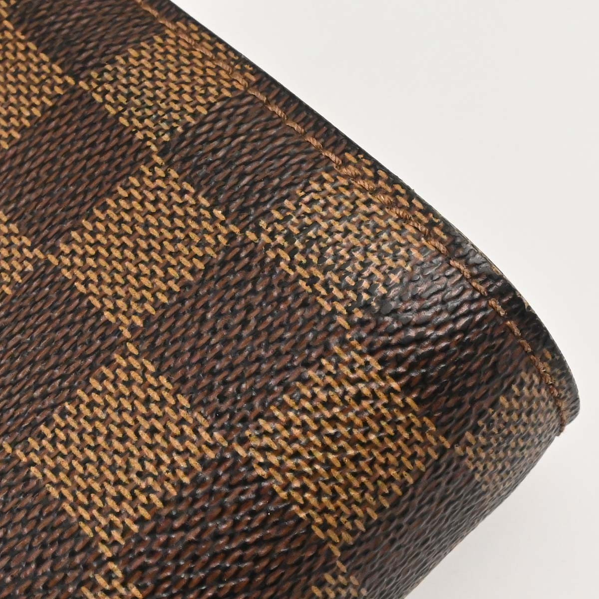 Louis Vuitton Pochette Saint Louis Damier Ebene Brown Canvas Clutche & Pouche Bag (Pre-Owned)