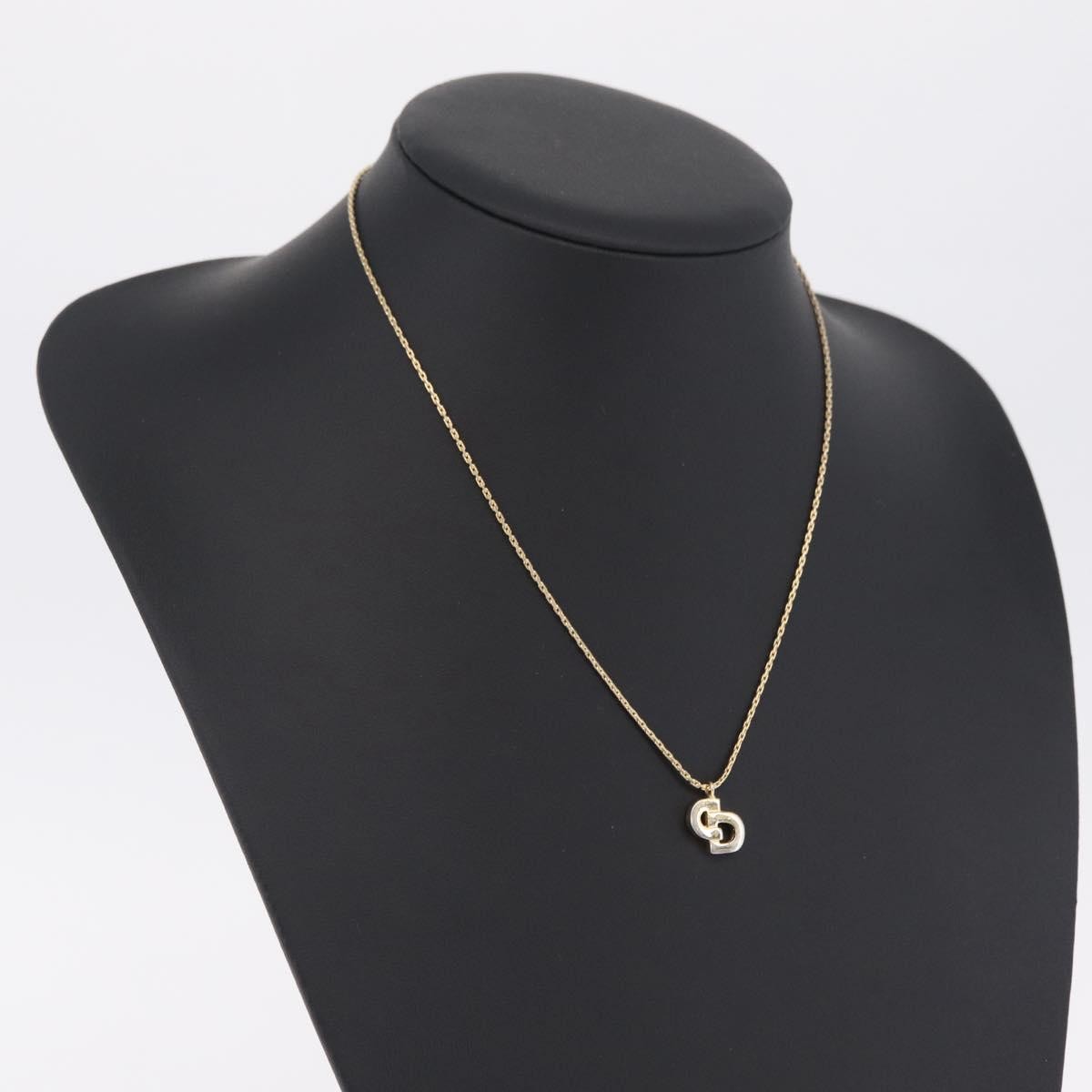 Christian Dior Cd Pendant Metal Gold Metal Necklace Jewelry (Pre-Owned)