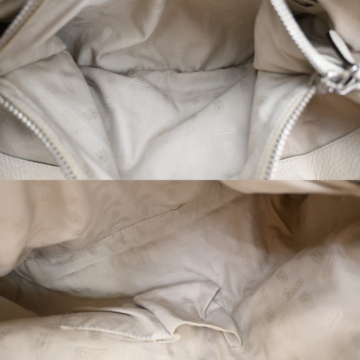 Gucci Bamboo Bar Gg Canvas Beige Canvas Tote Bag Bag (Pre-Owned)