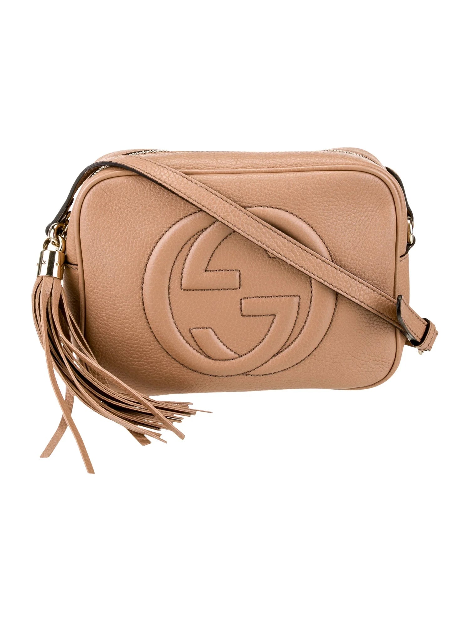 Gucci Soho Wristlet Leather Camel Leather Bag (Pre-Owned)
