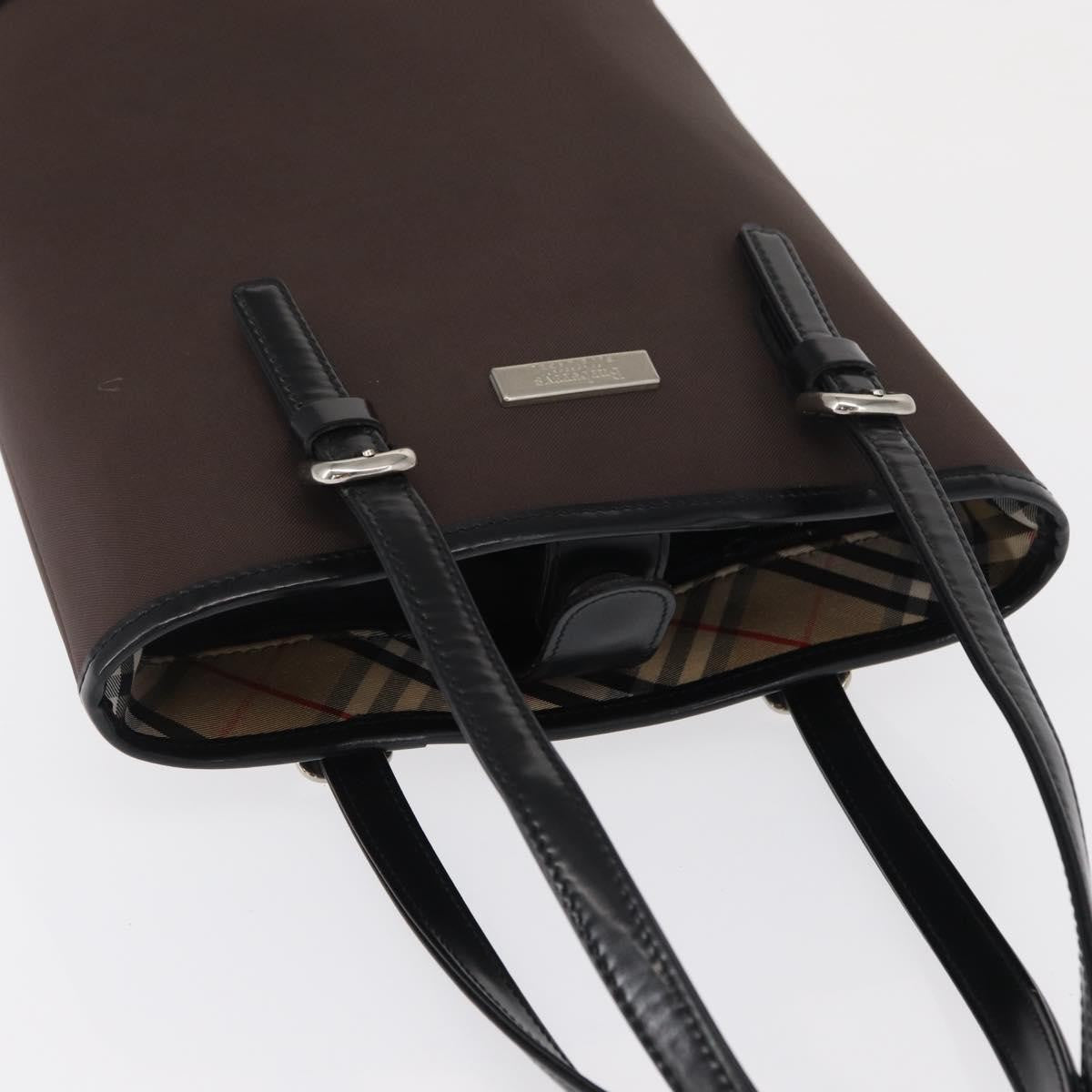 Burberry Blue Label Nylon Brown Nylon Tote Bag Bag (Pre-Owned)