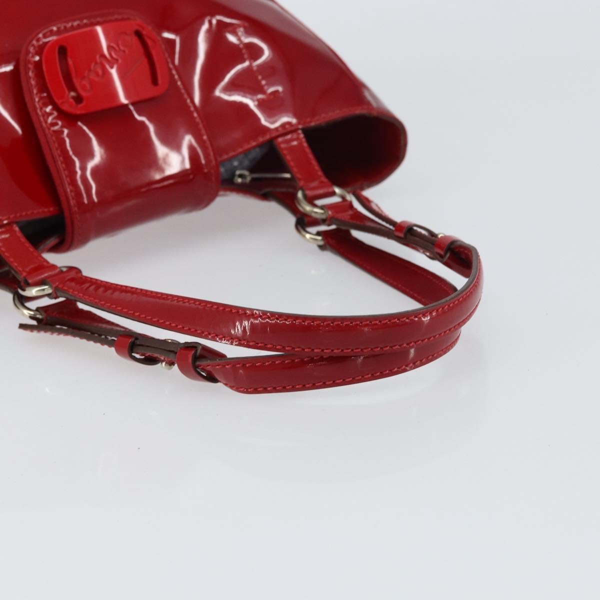 Salvatore Ferragamo Vintage Patent Leather Red Patent_Leather Tote Bag Bag (Pre-Owned)