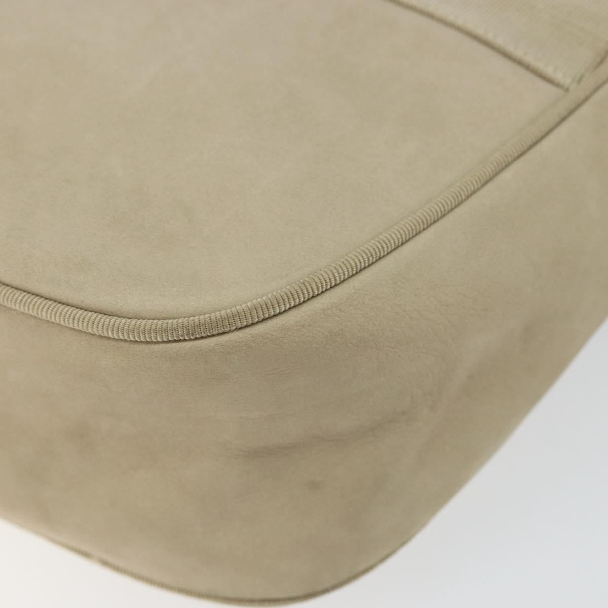 Salvatore Ferragamo Vala Suede Beige Suede Shoulder Bag Bag (Pre-Owned)