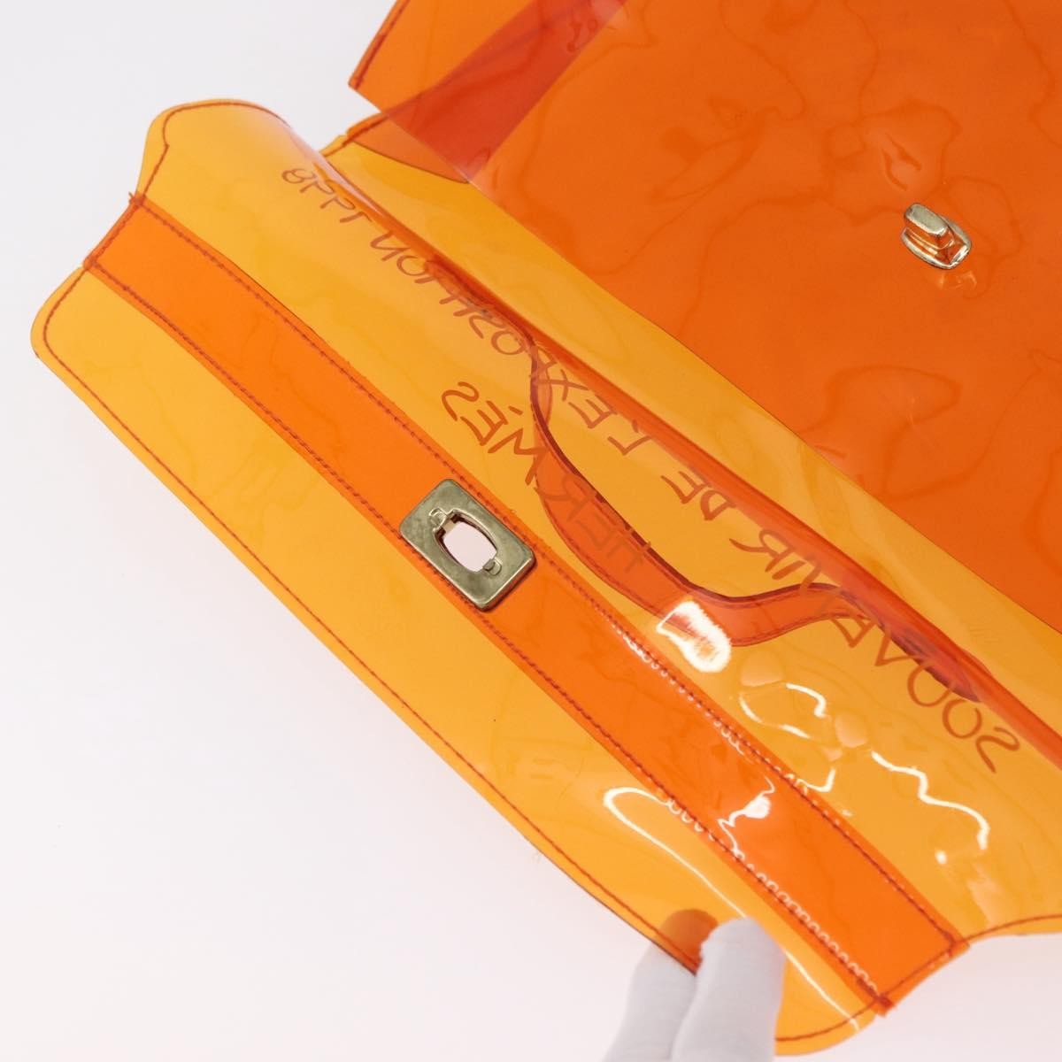 Hermes Kelly Souvenir Vinyl Orange Plastic Handbag (Pre-Owned)
