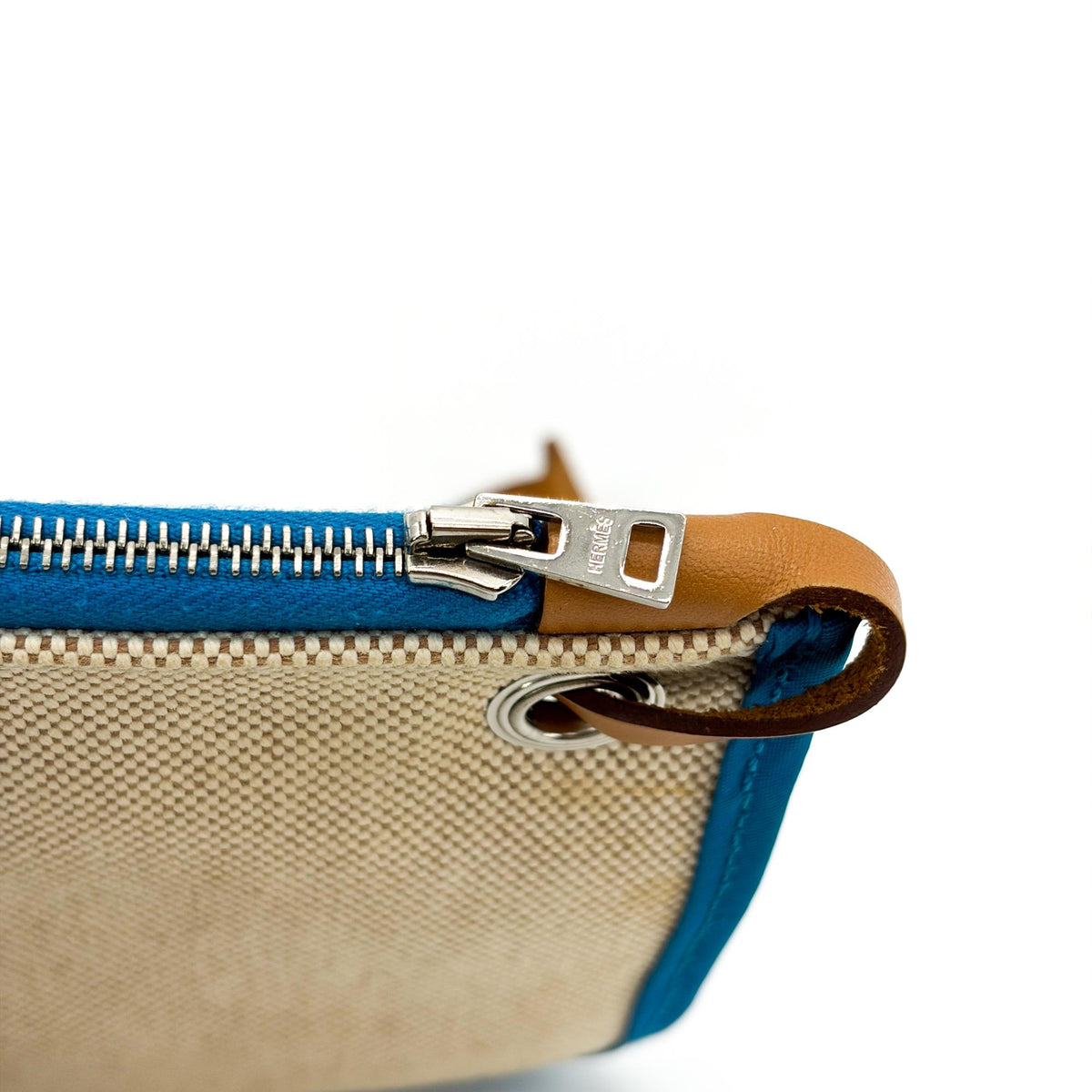 Hermes Herbag Zip Verso Leather And Toile Brown Canvas Handbag (Pre-Owned)
