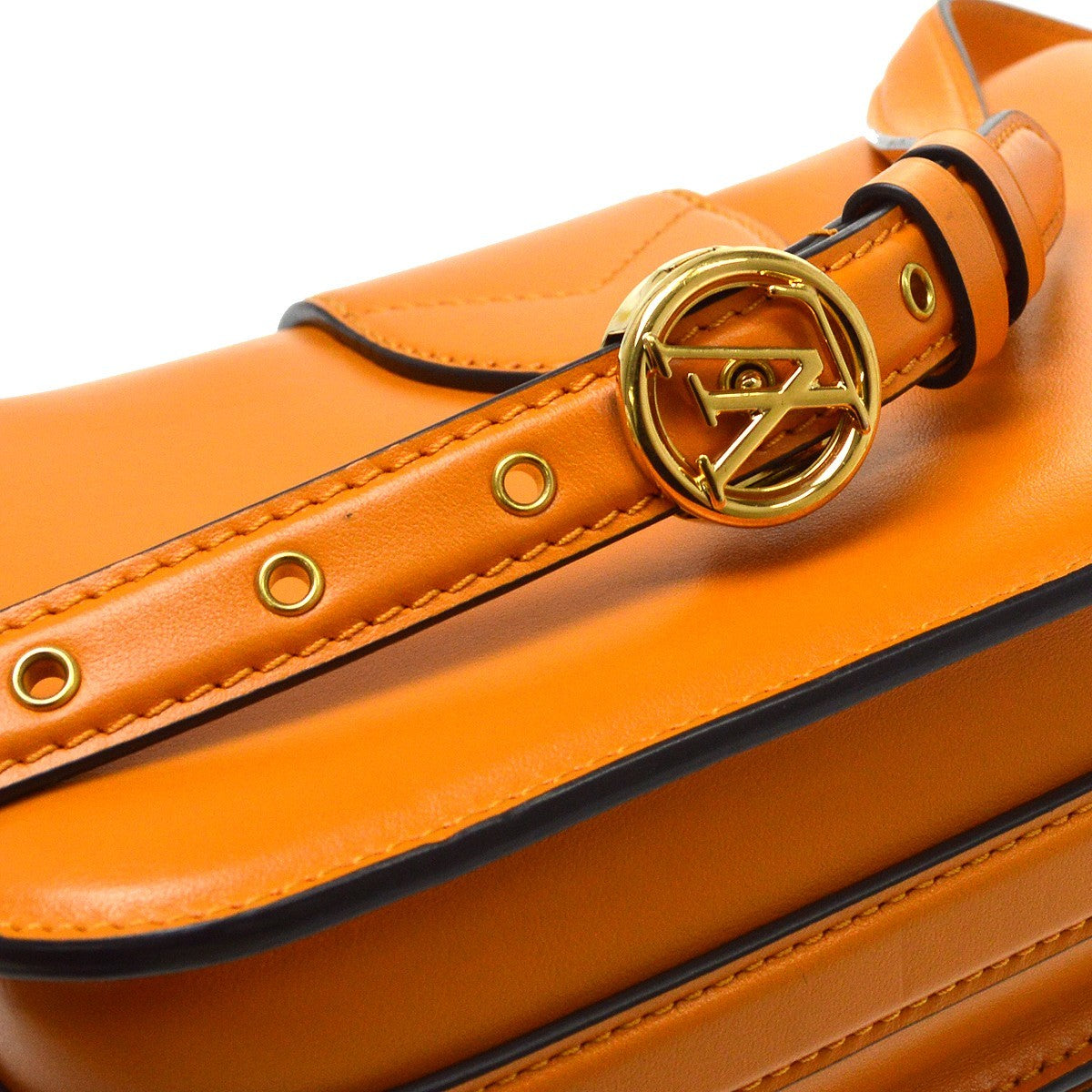 Louis Vuitton Lv Pont 9 Leather Orange Leather Shoulder Bag Bag (Pre-Owned)