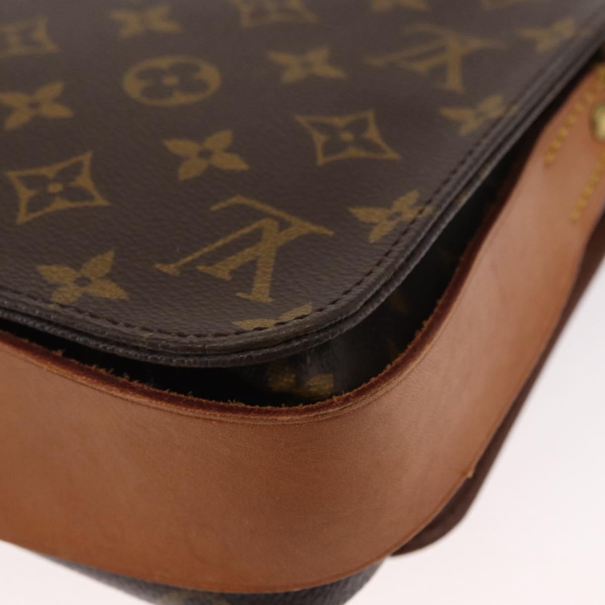 Louis Vuitton Cartouchiere Monogram Canvas Brown Canvas Shoulder Bag Bag (Pre-Owned)