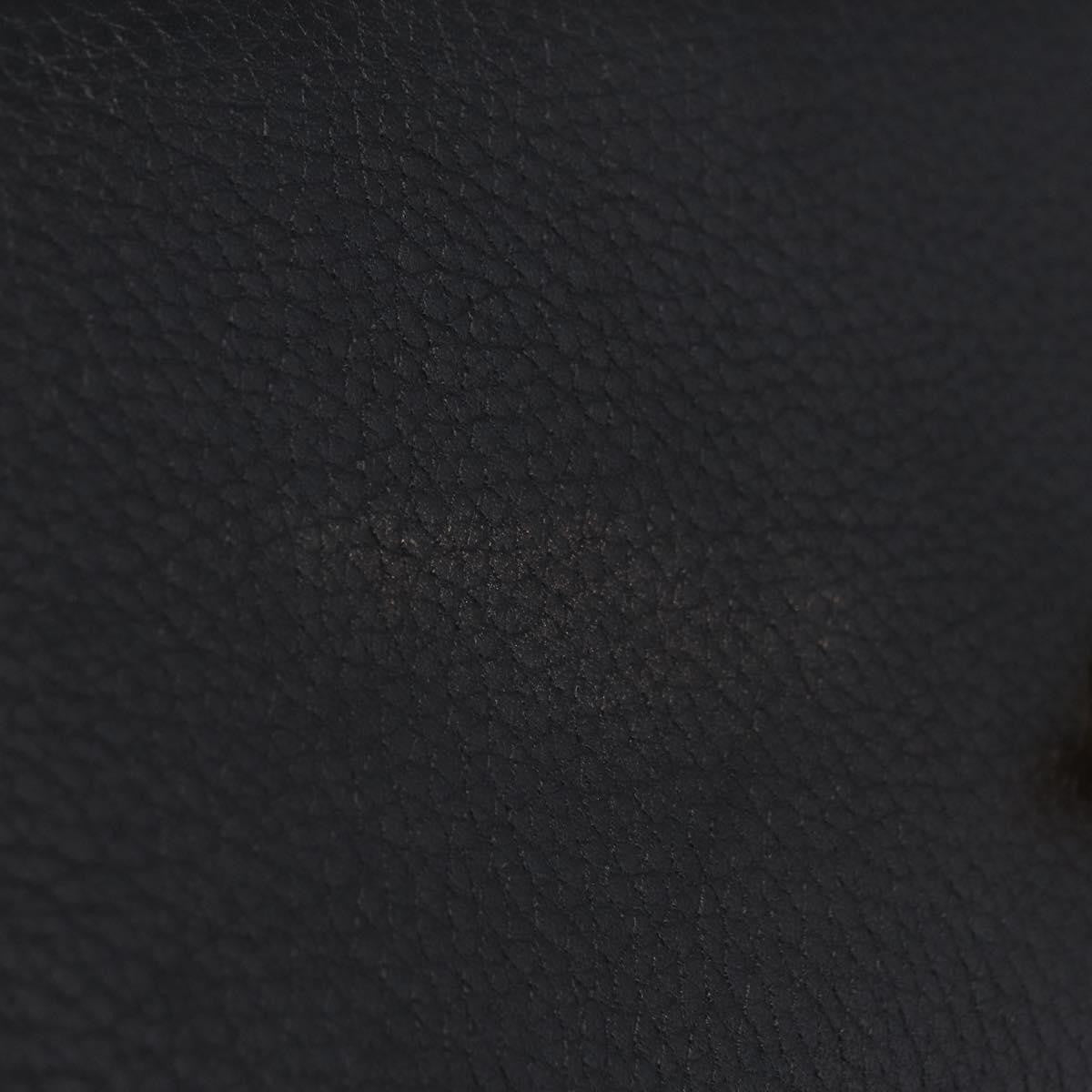 Celine Top Handle Leather Black Leather Handbag (Pre-Owned)