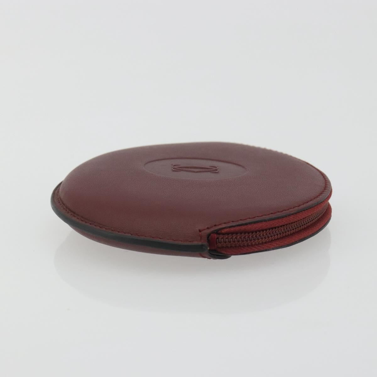Cartier Must De Cartier Leather Burgundy Leather Wallets Accessory (Pre-Owned)