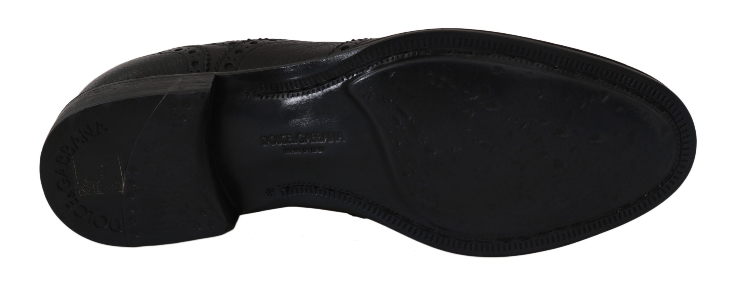 Dolce & Gabbana Blue Leather Wingtip Oxford Dress Men's Shoes