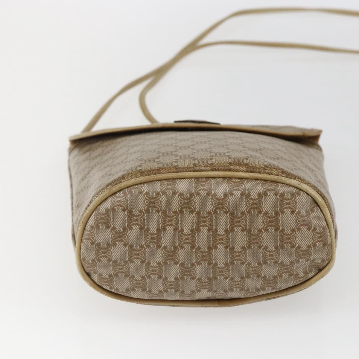 Celine Vintage Macadam Canvas Beige Canvas Shoulder Bag Bag (Pre-Owned)