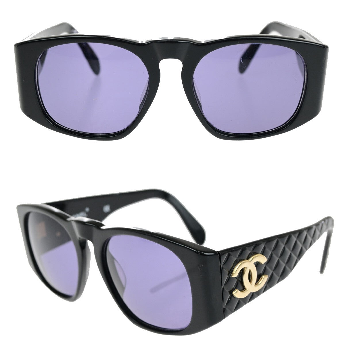 Chanel Logo Cc Plastic Black Plastic Sunglasse Accessory (Pre-Owned)