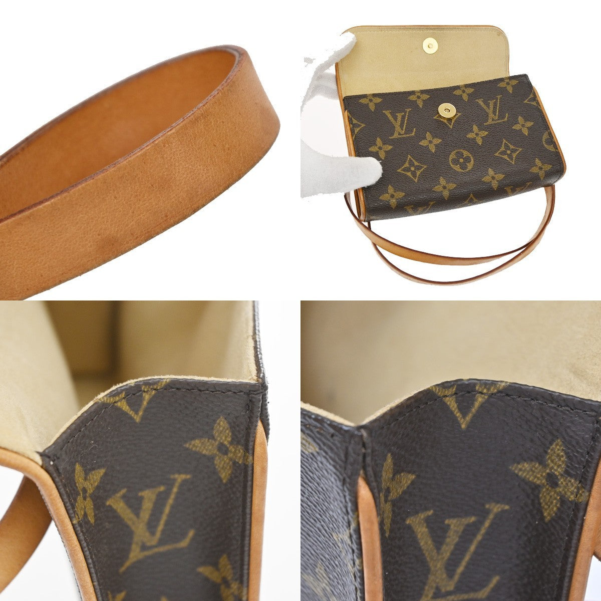 Louis Vuitton Florentine Waist Monogram Canvas Brown Leather Clutche & Pouche Bag (Pre-Owned)