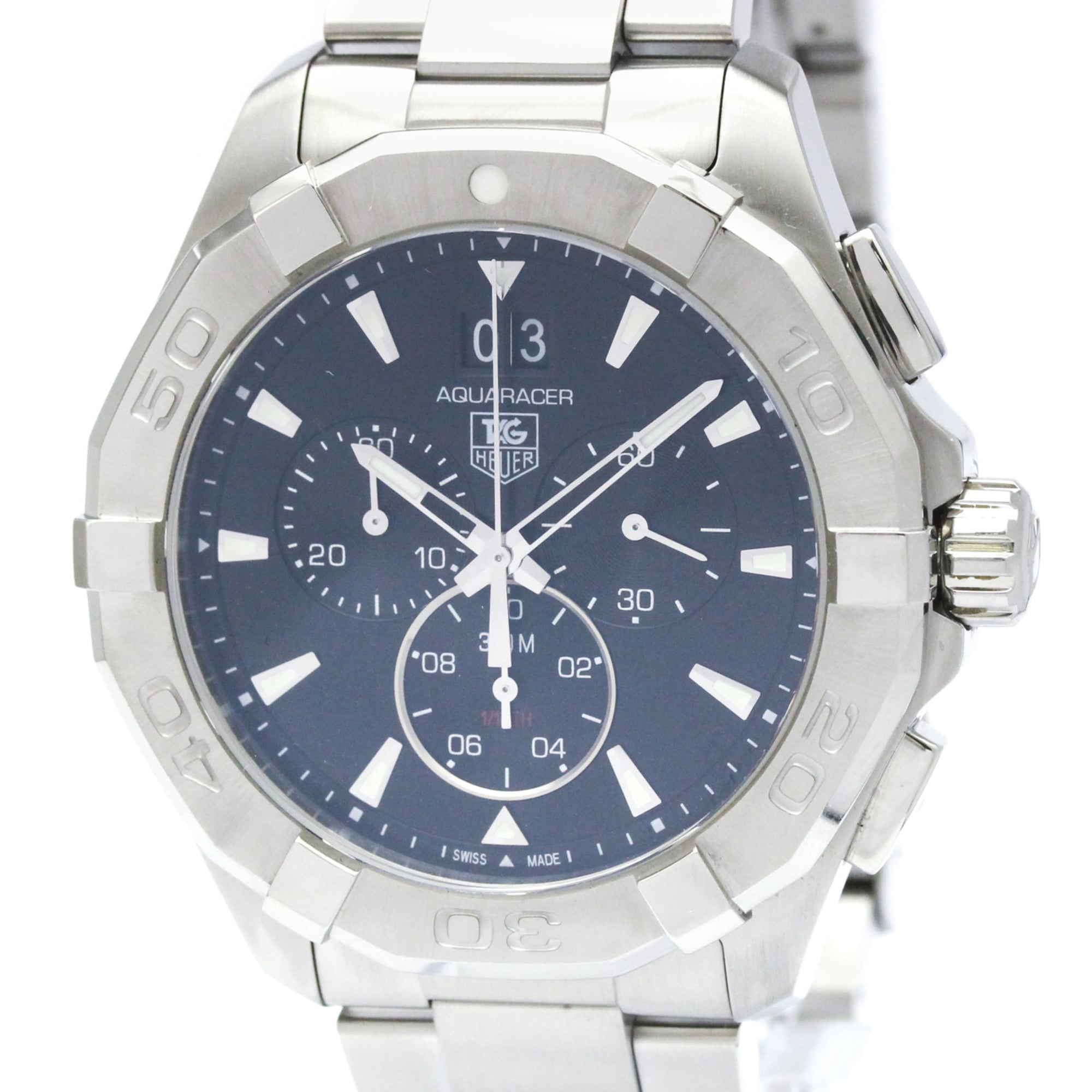 Tag Heuer Aquaracer 300M Chronograph Quartz Stainless Steel Watch (Pre-Owned)