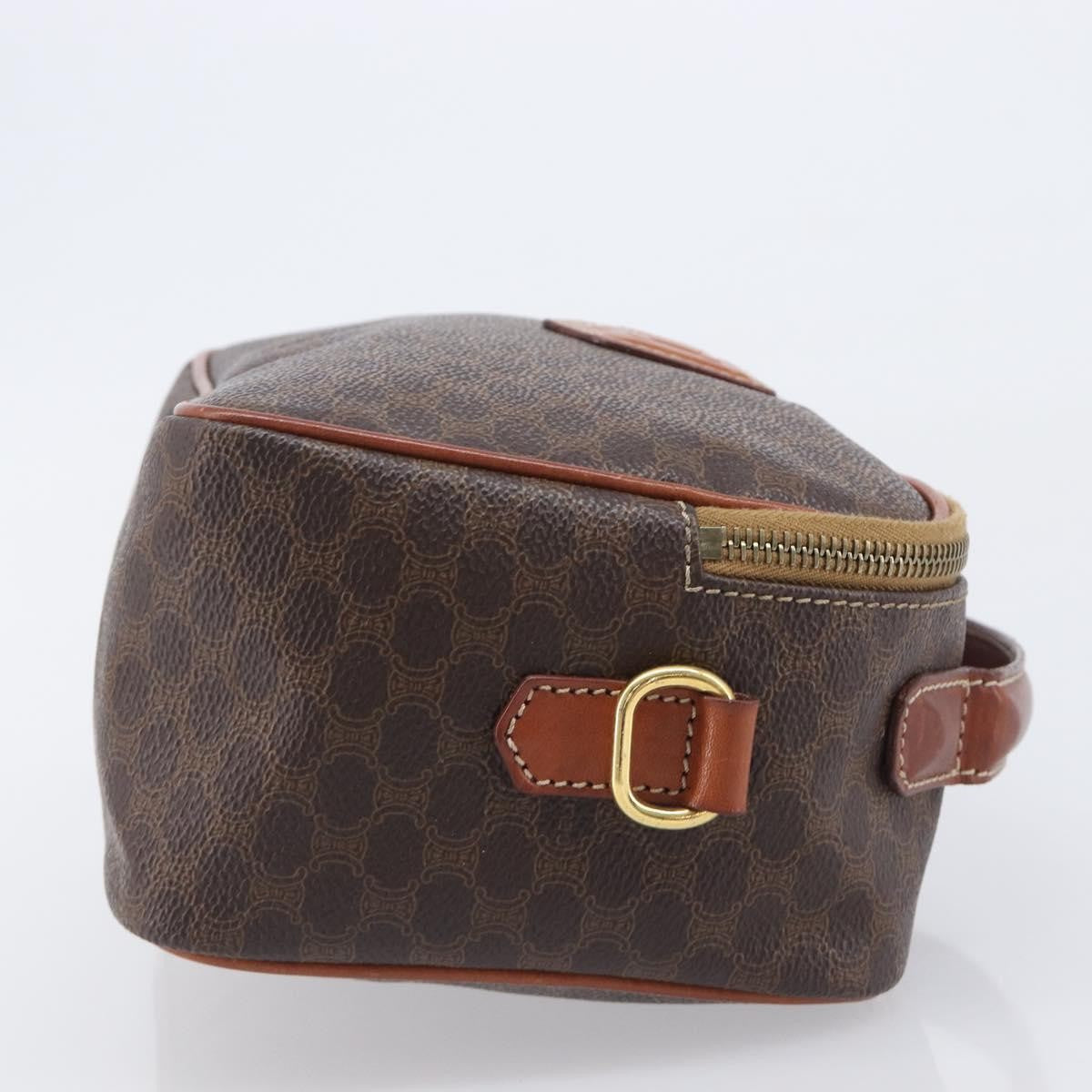 Celine Vintage Handbag Toile Céline Brown Canvas Handbag (Pre-Owned)