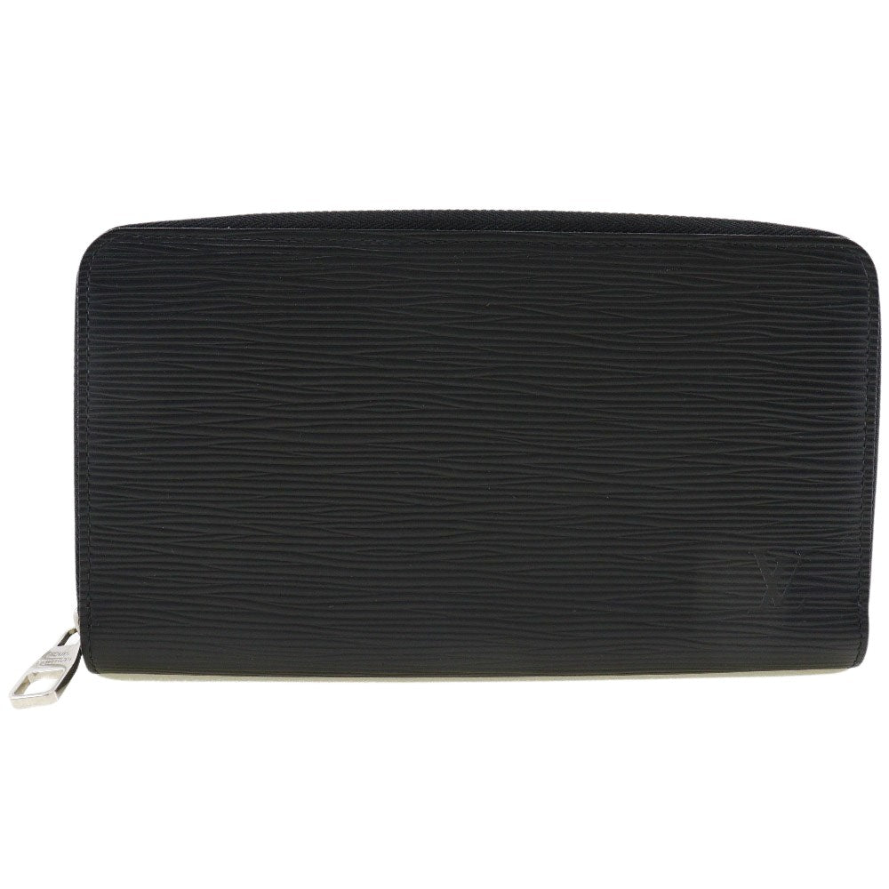 Louis Vuitton Zippy Organizer Black Leather Wallet (Pre-Owned)
