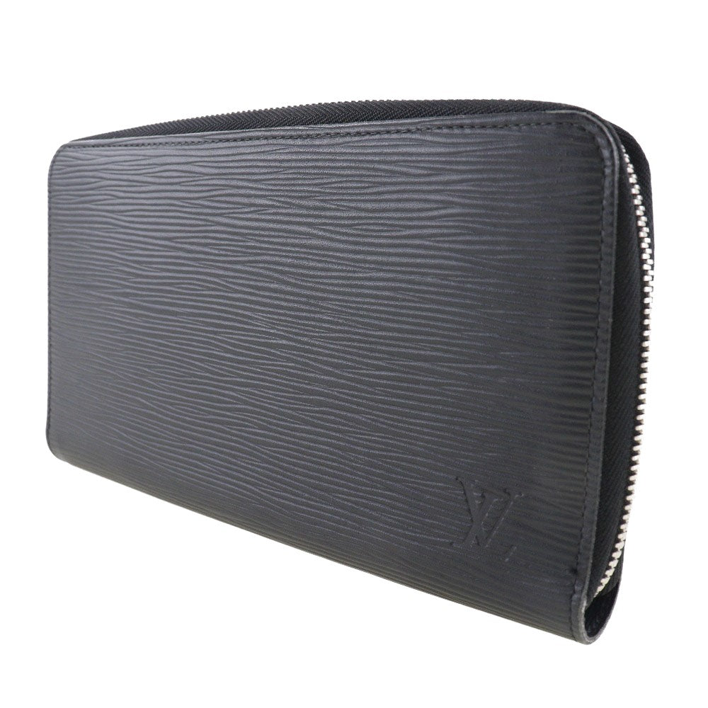 Louis Vuitton Zippy Organizer Black Leather Wallet (Pre-Owned)