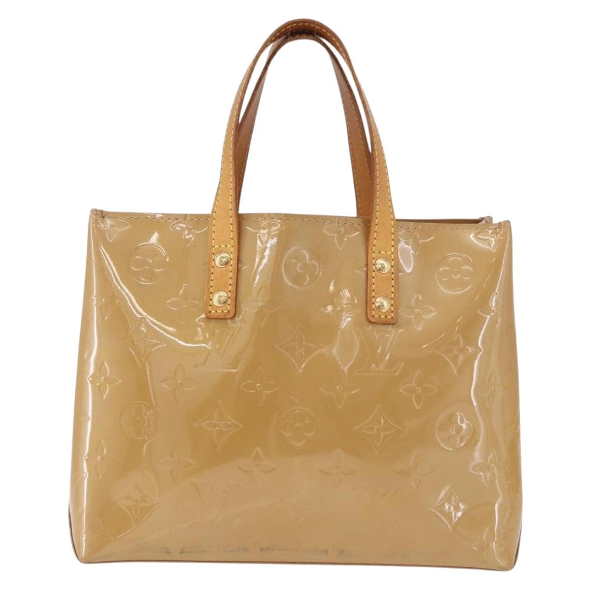 Louis Vuitton Reade Monogram Vernis Beige Patent_Leather Handbag (Pre-Owned)