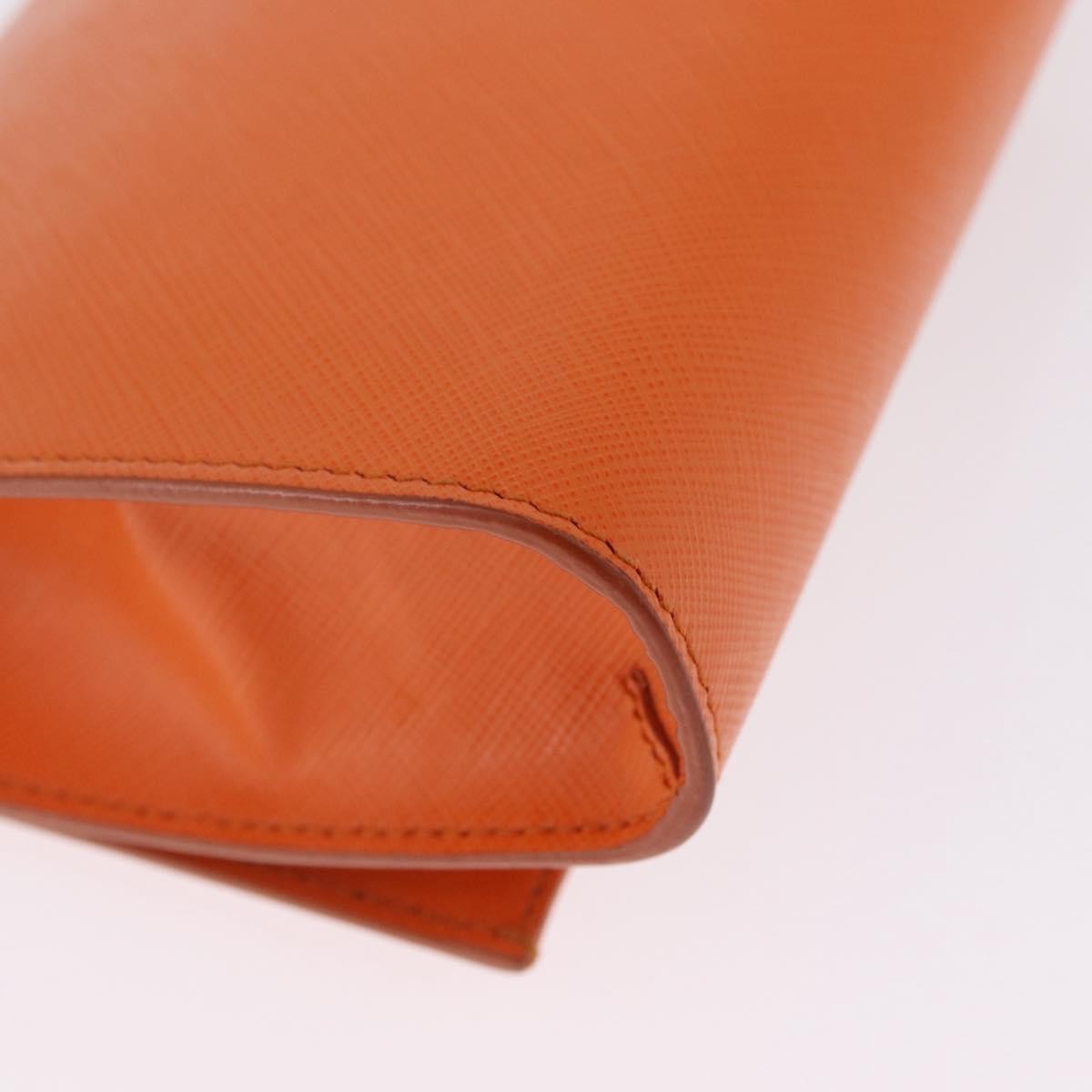 Salvatore Ferragamo Vala Leather Orange Leather Shoulder Bag Bag (Pre-Owned)