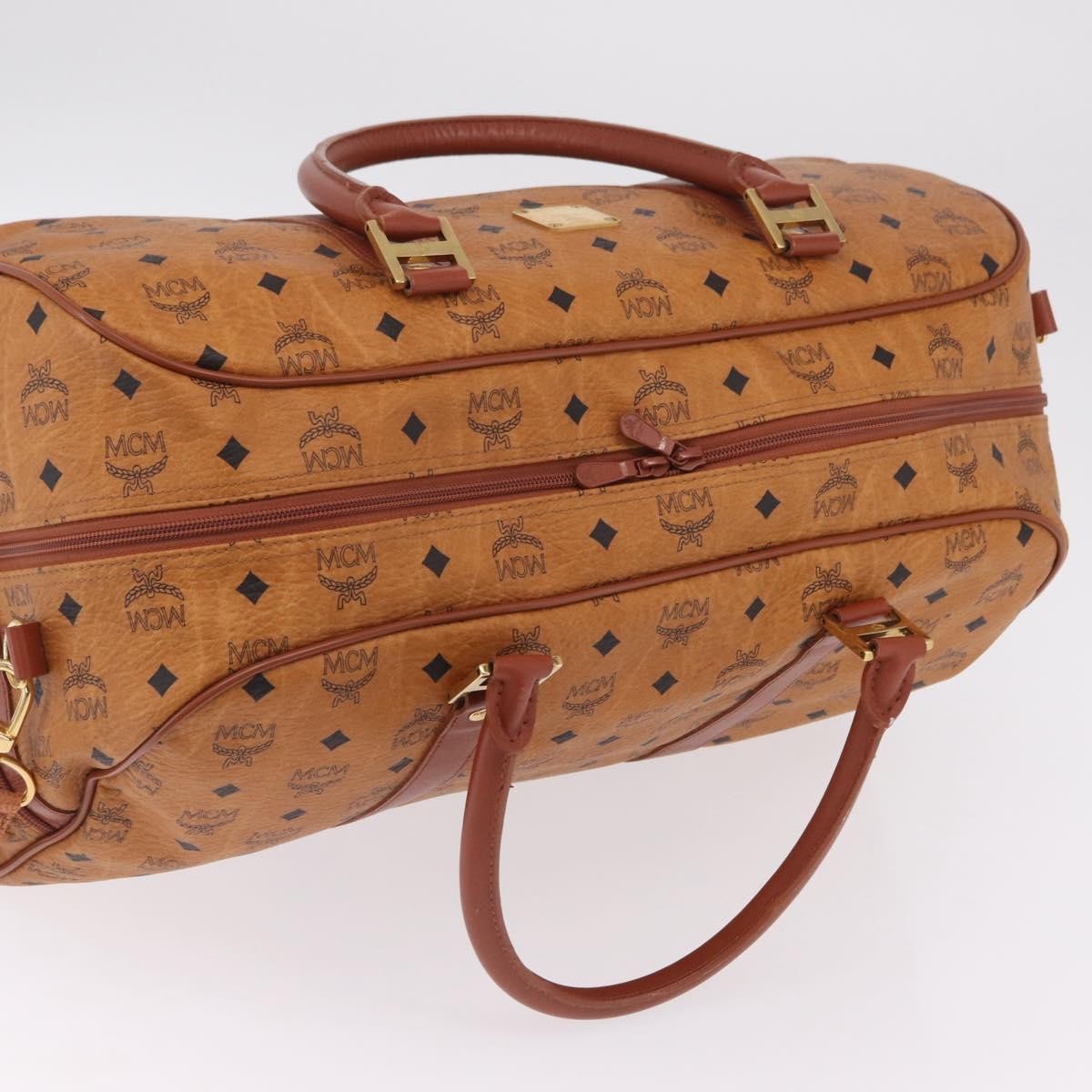 MCM Vicetos Leather Brown Leather Travel Bag Bag (Pre-Owned)