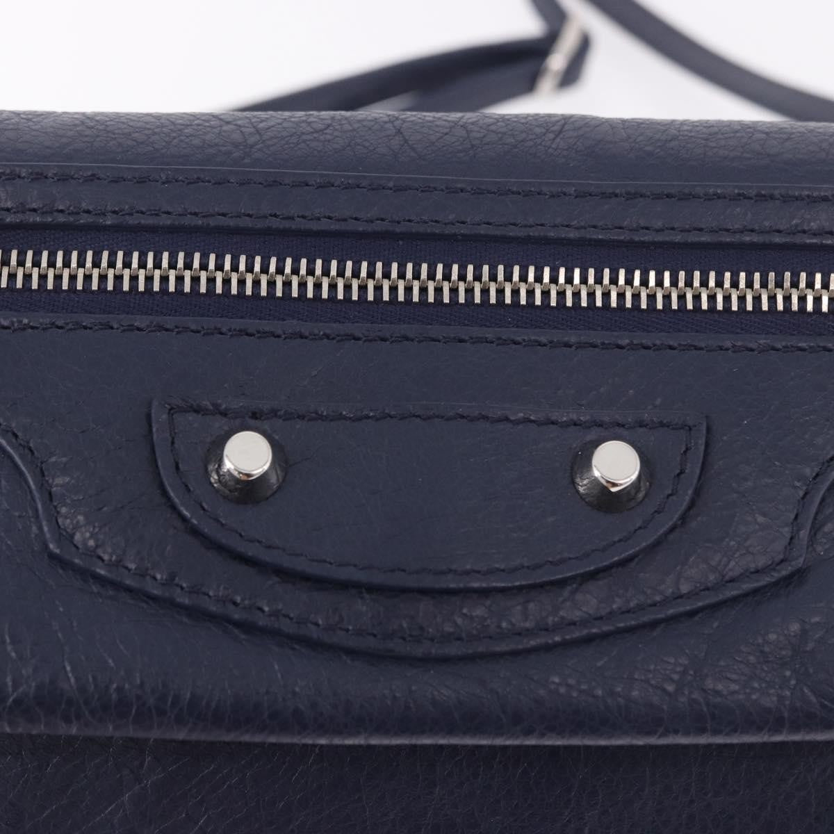 Balenciaga Classic Studs Envelope Strap Clutch Leather Navy Leather Clutche & Pouche Bag (Pre-Owned)