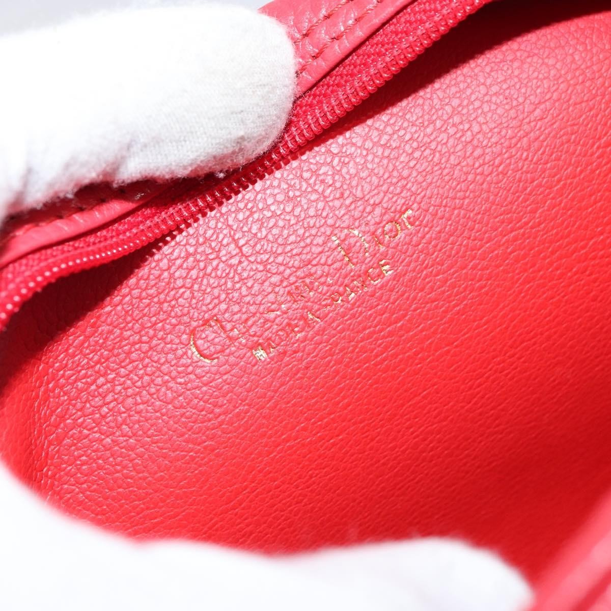 Christian Dior Vintage Leather Red Leather Shoulder Bag Bag (Pre-Owned)