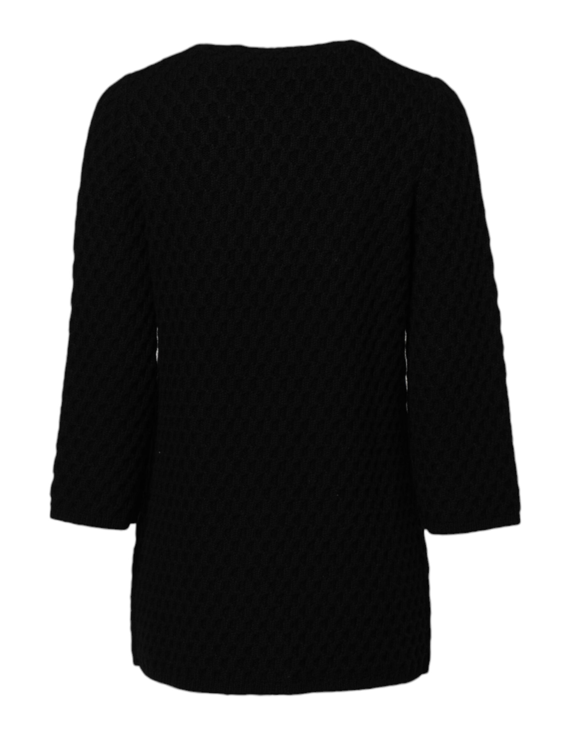 Dolce & Gabbana Black Cashmere Quilted Embellished Women's Jacket