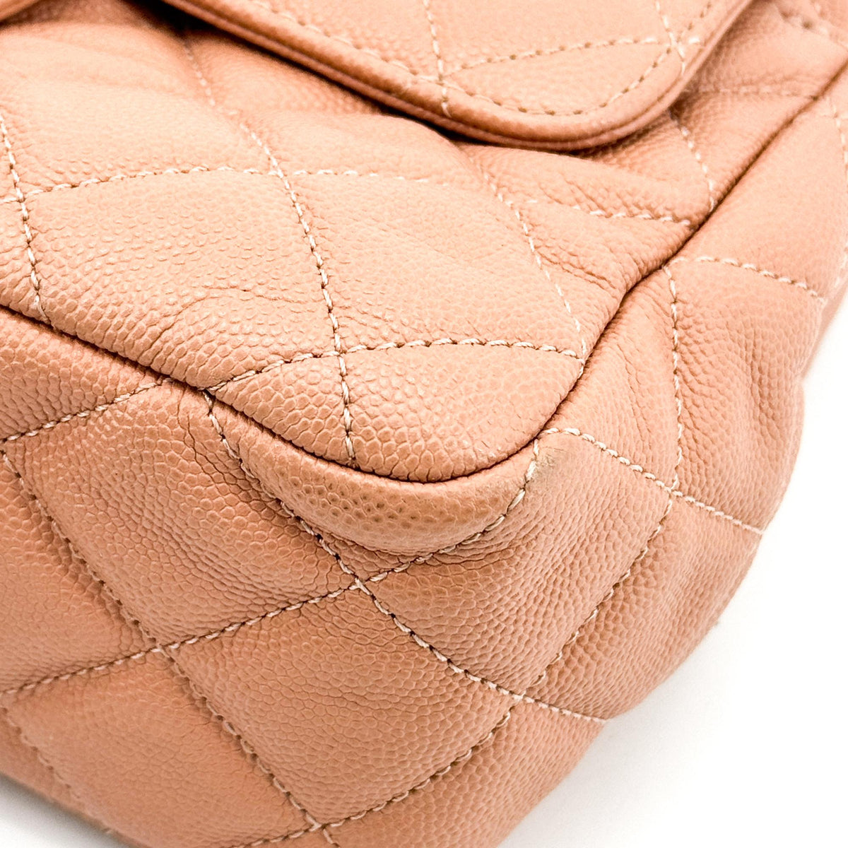 Chanel Wavy Cc Hobo Quilted Caviar Brown Leather Shoulder Bag Bag (Pre-Owned)