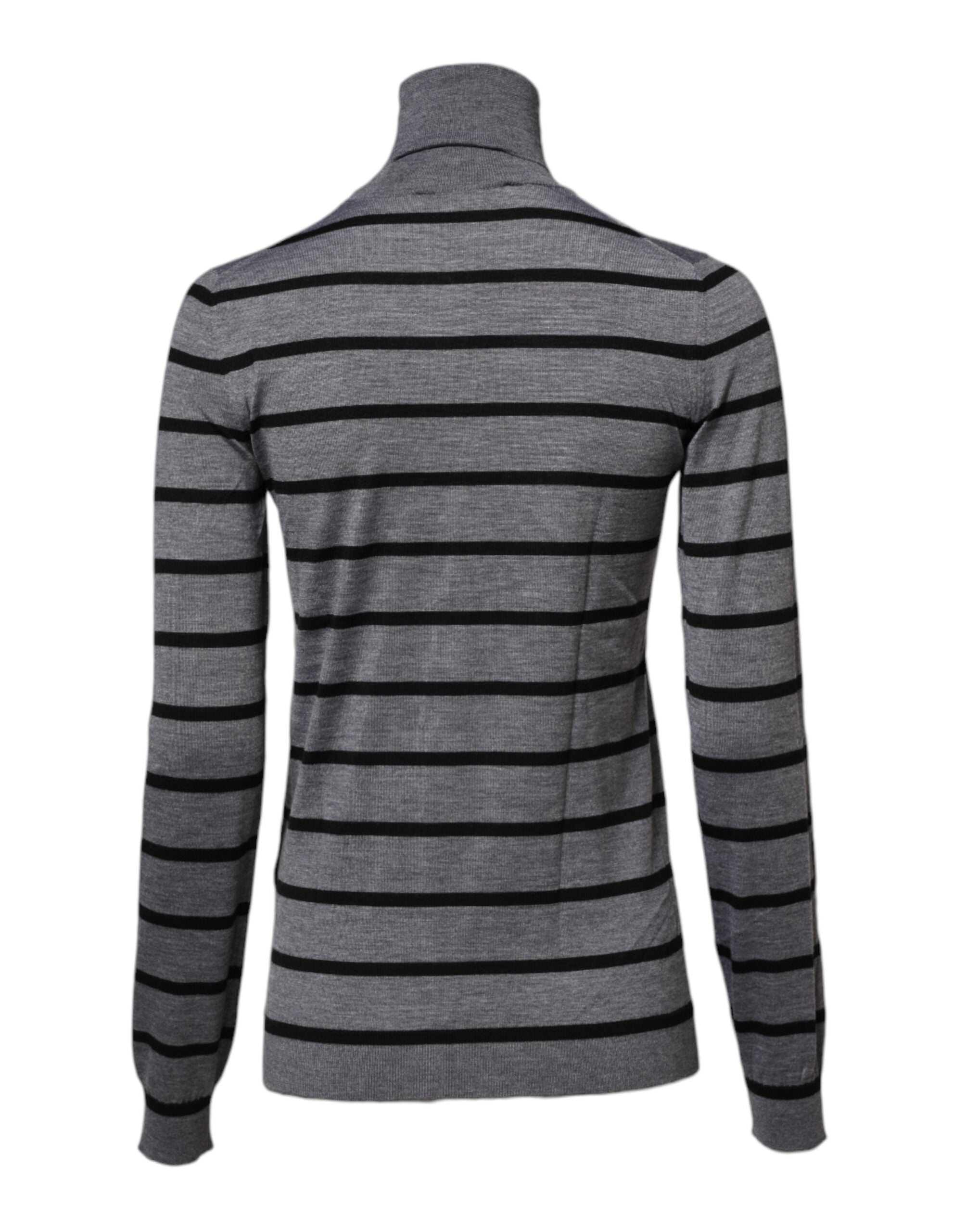 Dolce & Gabbana Gray Floral Embroidery Pullover Women's Sweater
