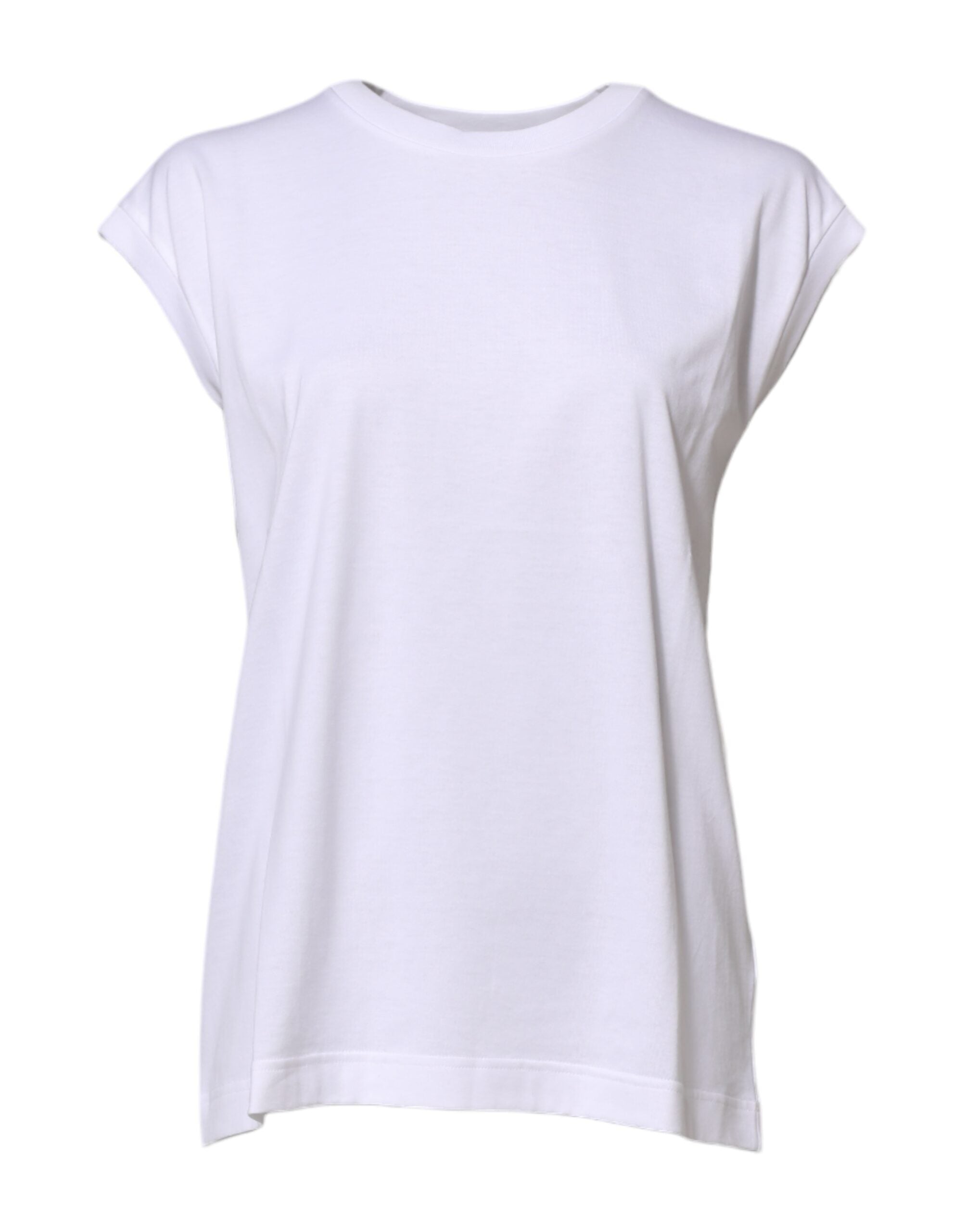Dolce & Gabbana White Cotton Sleeveless Women Tank Women's T-shirt
